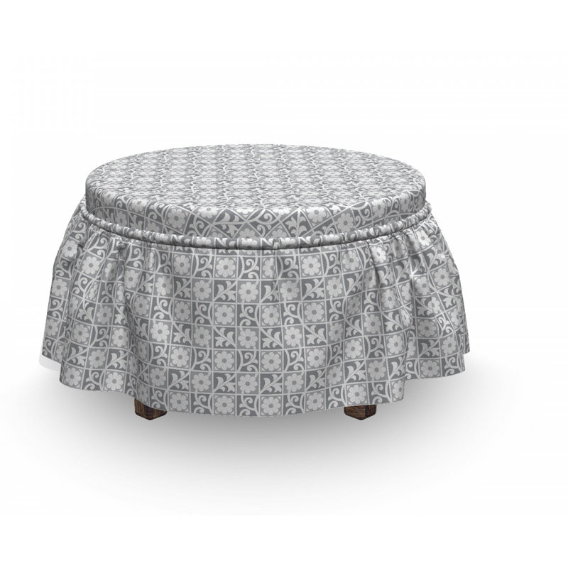 Housse pour repose-pieds à coussins carrés