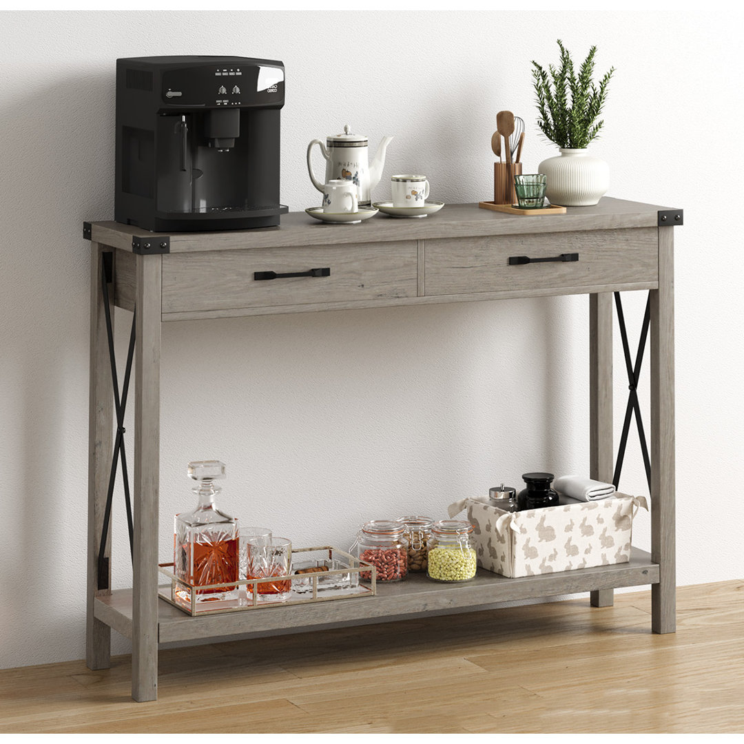 Wooden Console Table With Drawers