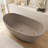 64.96" Freestanding Soaking Solid Surface Bathtub-111987438