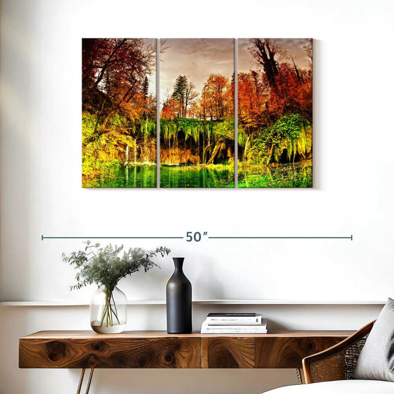 Alvord Autumn Forest Trees, 24" H x 38" W