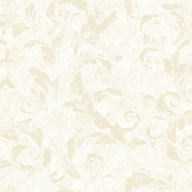 Papier peint embossé floral 3d 33 pi x 20,5 po acanthus brushstroke Chidi, Blanc