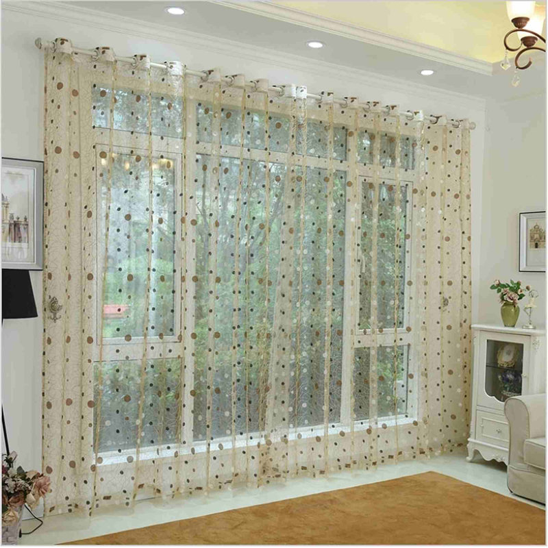 Semi Sheer Curtain Single Panel, Brown