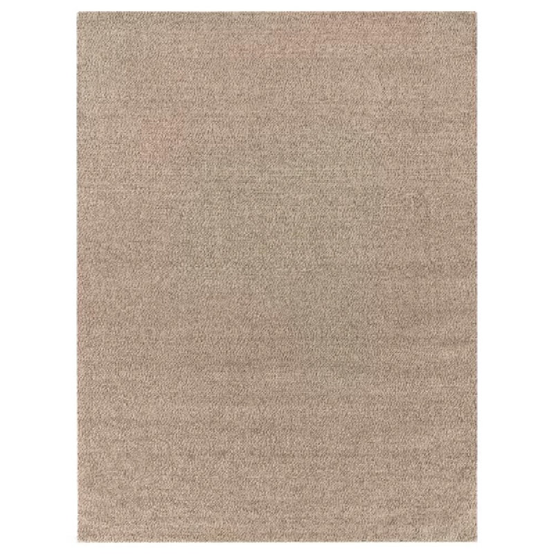 Handcrafted Geometric Beige Wool 8' x 10' Area Rug