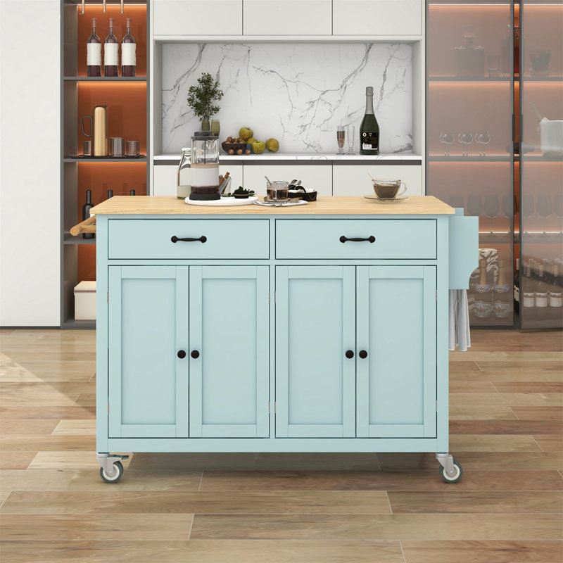 Chariot pour îlot de cuisine polyvalent avec beaucoup de rangement et de mobilité