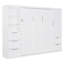 Grand lit escamotable mural avec placard, tiroirs et tablettes, grand lit (OLD SKU: LP000865AAK)