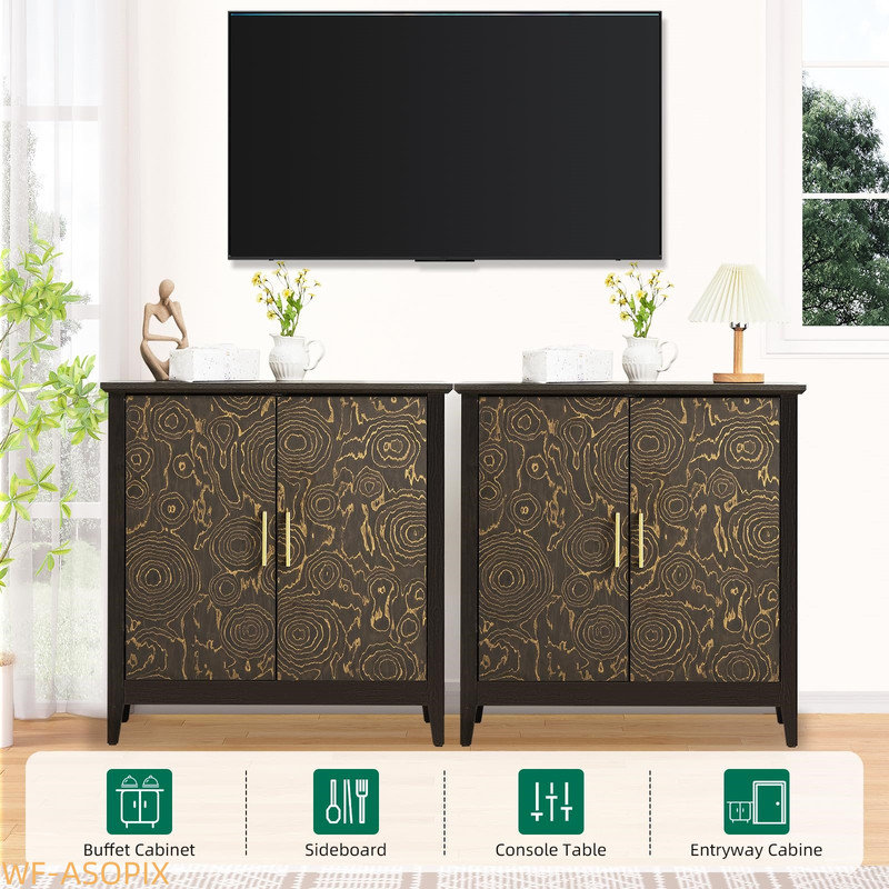 Armoire à café 32 po - Tablette de rangement réglable pour la cuisine ou le salon