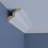 Endurathane Ophelia Crown Moulding, 4"H x 4"P x 5 3/4"F x 96"L, Factory Primed