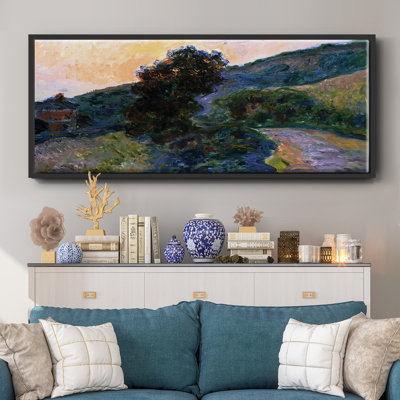 Sunset at Giverny, 1886 - Framed Canvas