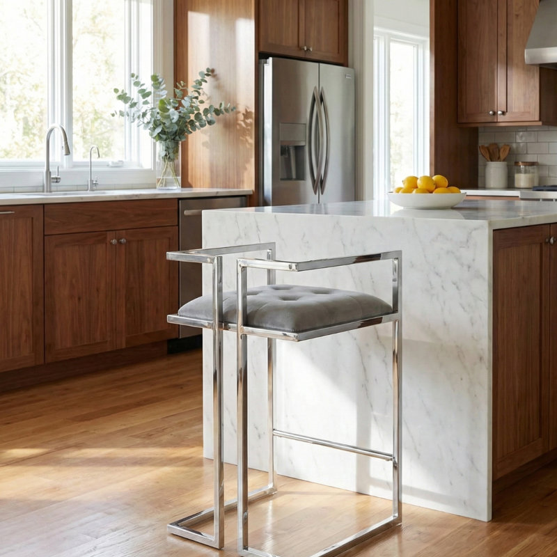 Tabouret en velours Harvey