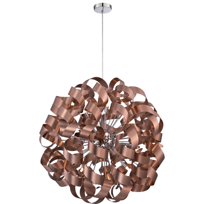 Ailis 12 - Light Sputnik Pendant, Satin Copper