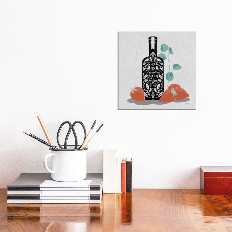 Fruity Spirits Vodka by Becky Thorns - Wrapped Canvas Print, 30.48 cm H x 30.48 cm W