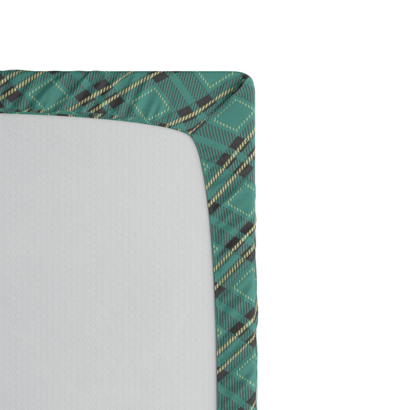 Microfiber Geometric Fitted Sheet, Queen Fitted Sheet