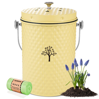 Countertop Compost Bin Kitchen,odorless Indoor Compost Bin With Lid And Compost Bags,compost Bucket Composter Container For Food Waste