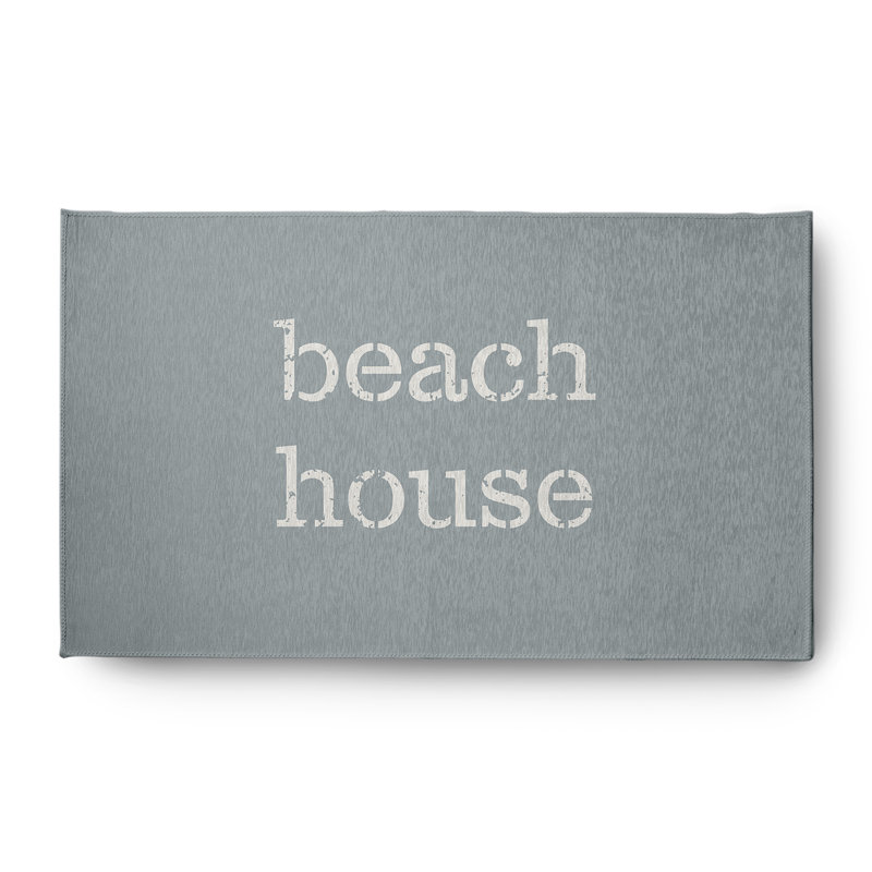 Tapis intérieur / extérieur gris tissé à plat Marksville, Rectangle 3 pi x 5 pi