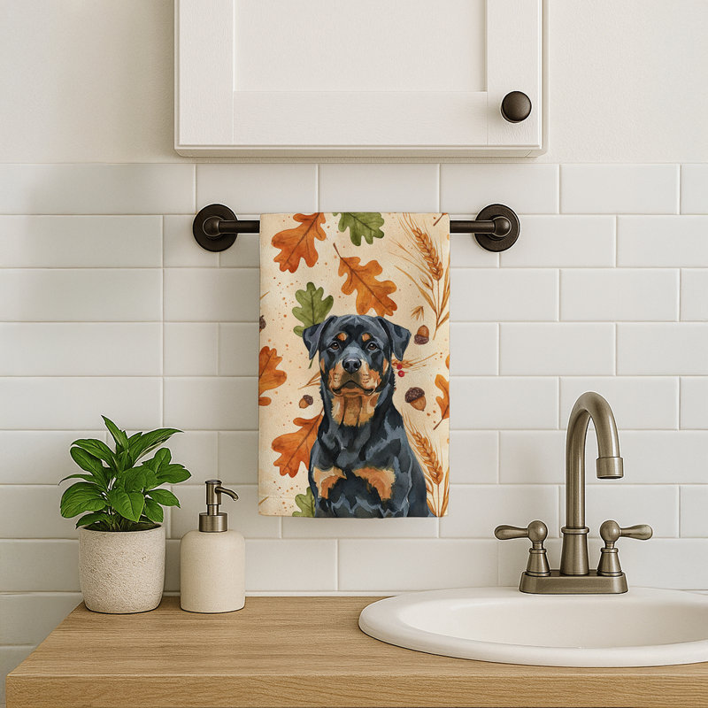 Serviette de cuisine tricolore Sheltie, Rottweiler