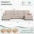 3-Piece Upholstered Sectional for Living Room-819564626
