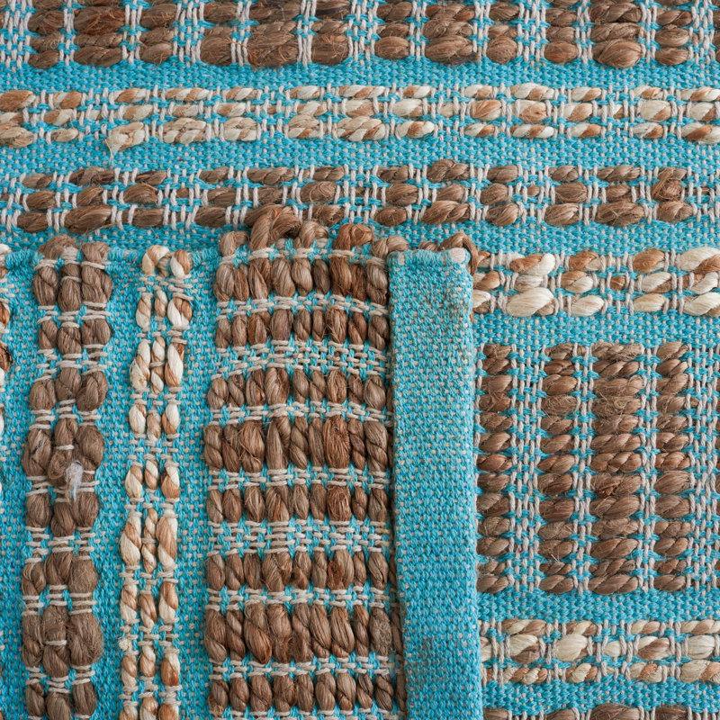 Tapis rayé en jute / coton Sekani, Rectangle 3 pi x 5 pi