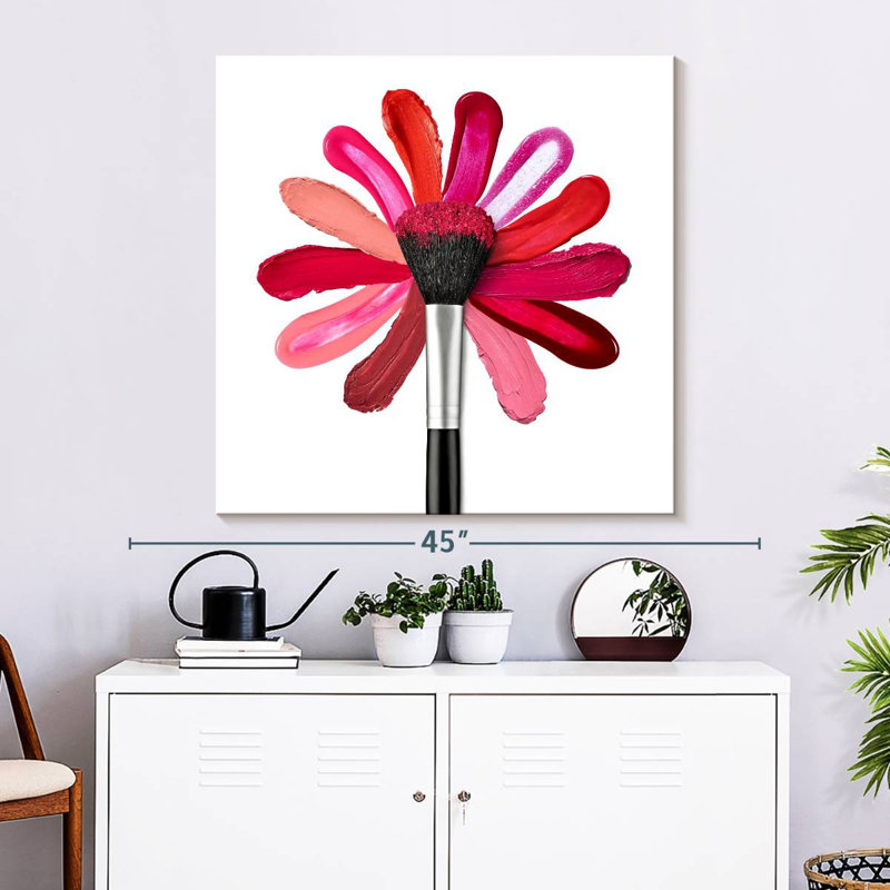 Shuttleworth Floral Lipstick Makeup, 33" H x 33" W