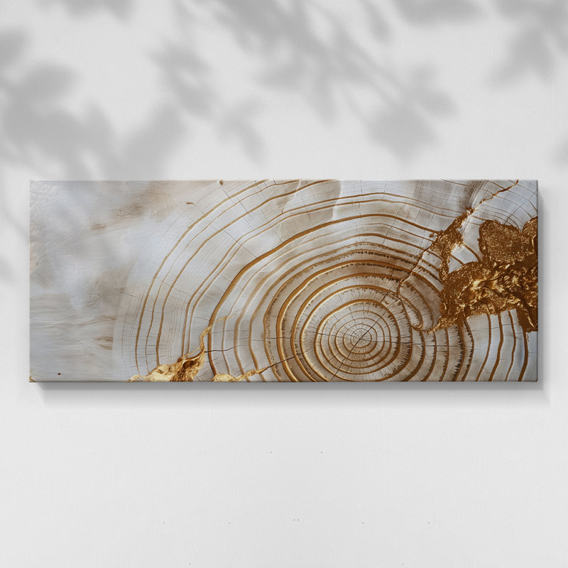 Série abstraite-CC XXVII- Toile tendue avec châssis - Prêt à accrocher, H 12 po x l 30 po