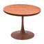 Table de salle à manger ronde de 36 po avec plateau en panneau de fibres à densité moyenne et base en bois pour piédestal-124520622-124520621