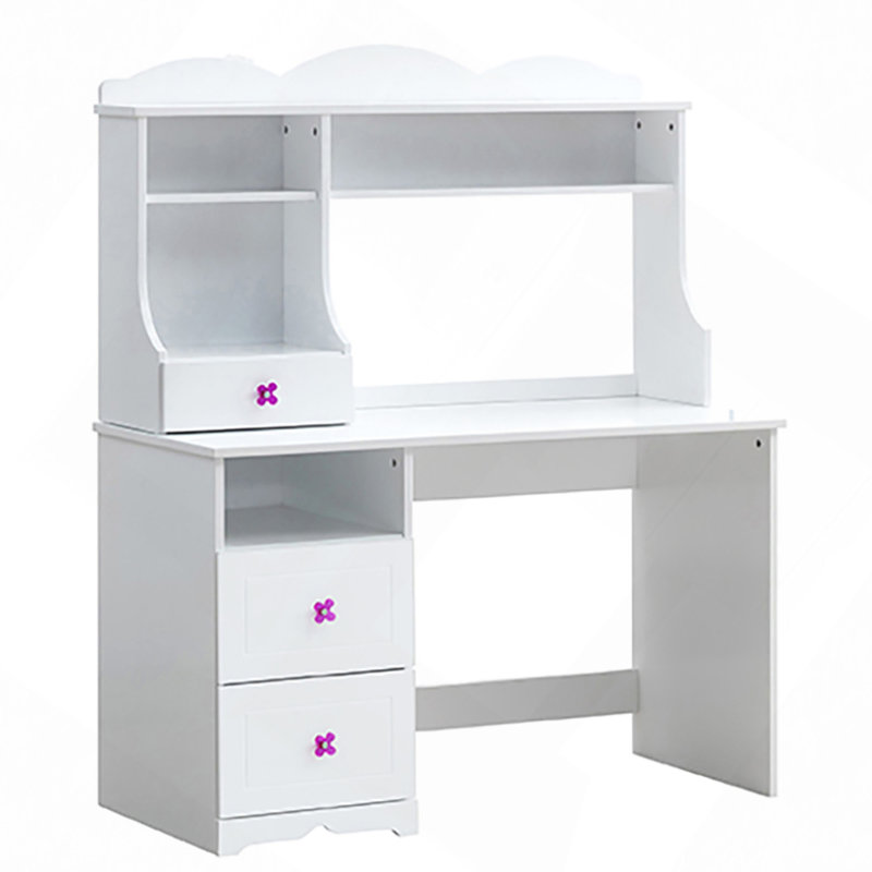 Bureau blanc à 2 tiroirs