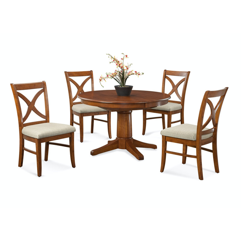 Hues Solid Wood Dining Table, Havana
