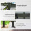 Outsunny 3 x 3(m) Outdoor Lean To Pergola Retractable Canopy-1649076240