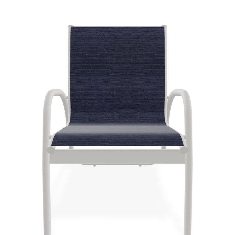 Fauteuil de patio Gardenella, Neige texturée, Collectionnez l'indigo