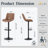 Swivel Upholstered Adjustable Height Counter Stool with Metal Frame-97865832