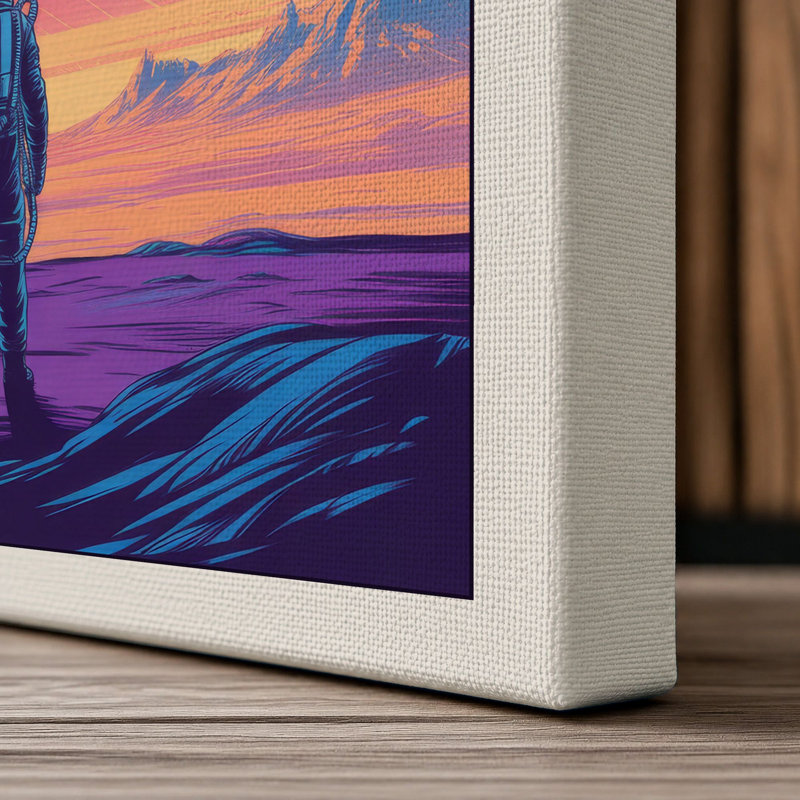 Solitary Explorer Modern - Wrapped Canvas, 18x12 - 45.7 x 30.5 cm, Cream Border