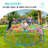 10FT Monkey Bar Dome Climber with Web Hammock Outdoor Playset
