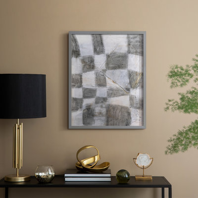 «Rustic Textile II», reproduction encadrée - bois massif