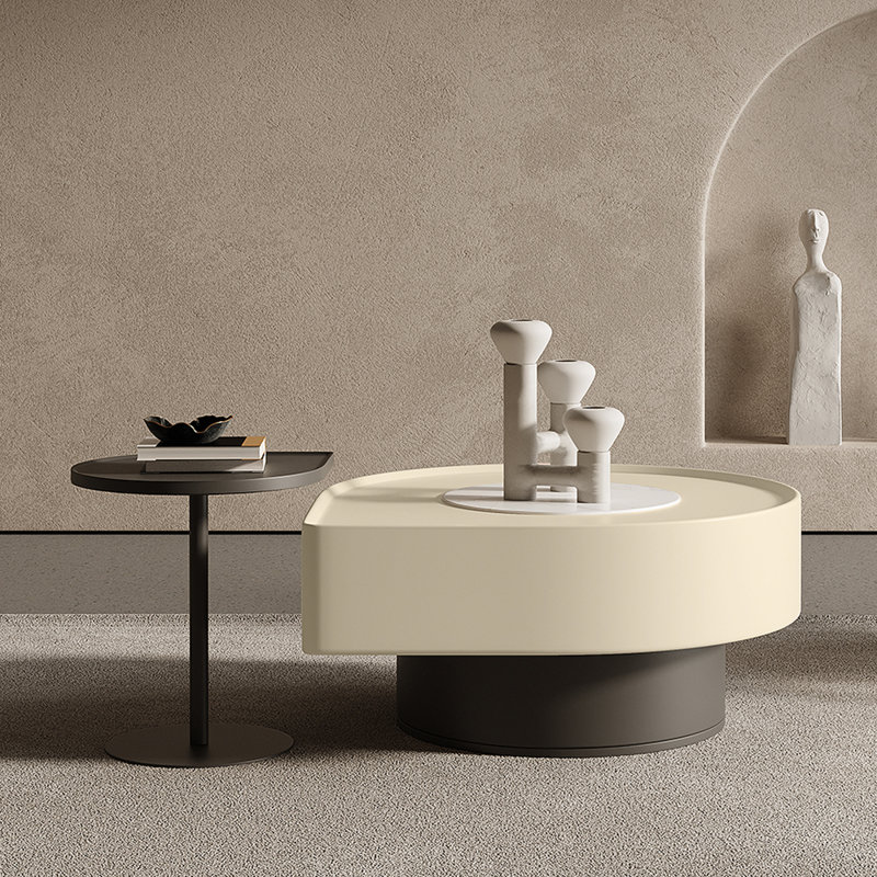 Light luxury simple rock panel coffee table