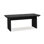 Retro Black Rectangular Solid Wood Dining Table