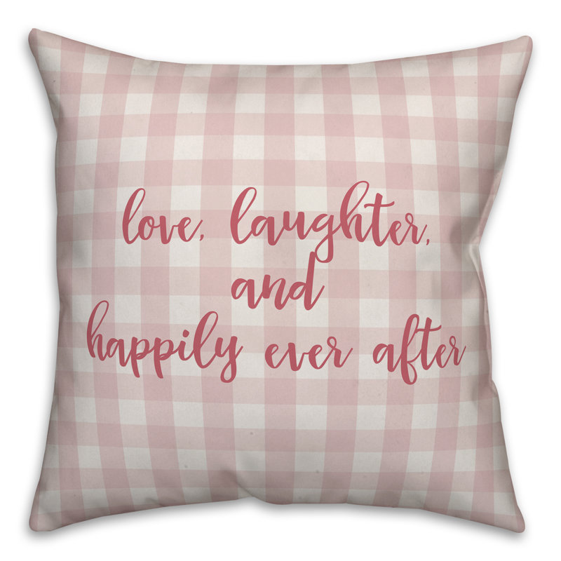 Plaid Throw Pillow, Pink, Pillow Cover