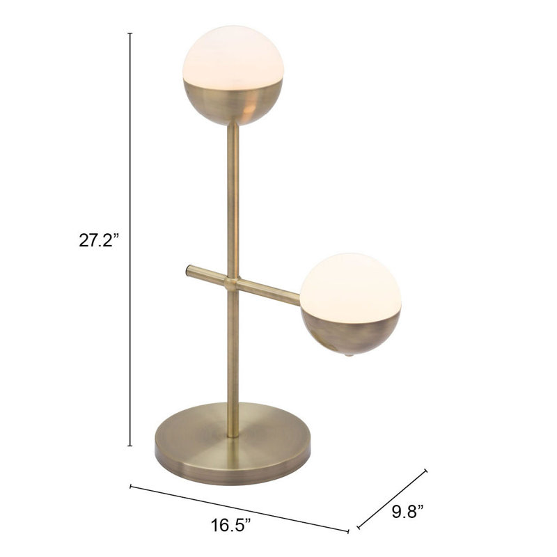 Lampe 27 po en bronze brossé, Oui