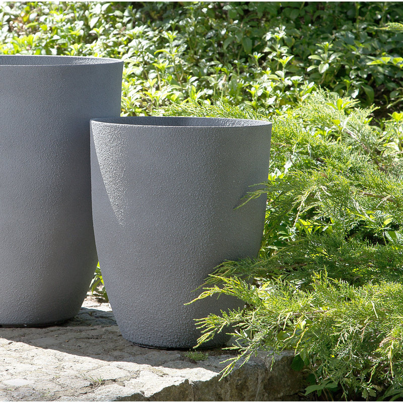 Valeria Pot Planter, 42 cm H x 35 cm W x 35 cm D, Grey