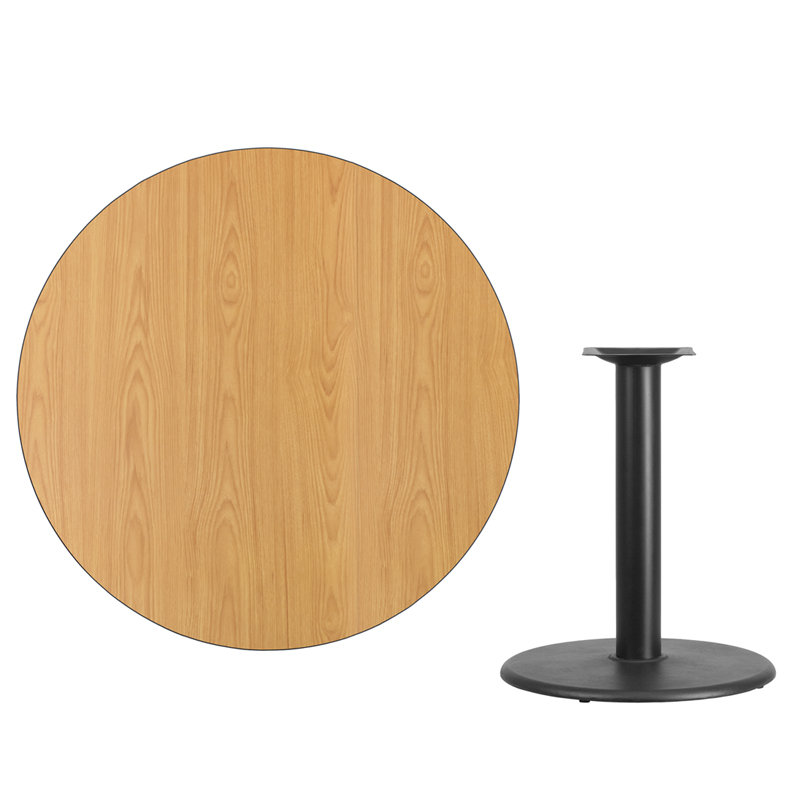 Jamey 24'' Round Laminate Table Top with 18'' Round Bar Height Table Base, 31.13" H x 30" W x 30" L, Black
