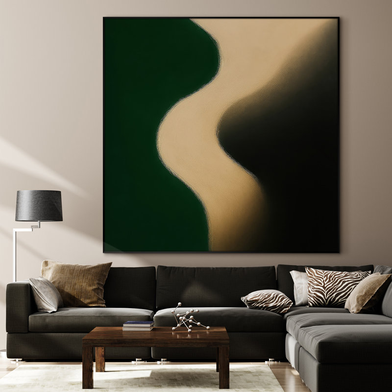 Très grand art mural, reproduction d'art sur toile - art abstrait moderne et net, H 60 po x l 60 po