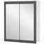 Armoire à pharmacie de salle de bain avec miroir, armoire à miroir murale de salle de bain 27 po x 30 po, armoire murale de salle de bain avec rangement, portes doubles et 2 tablettes réglables
