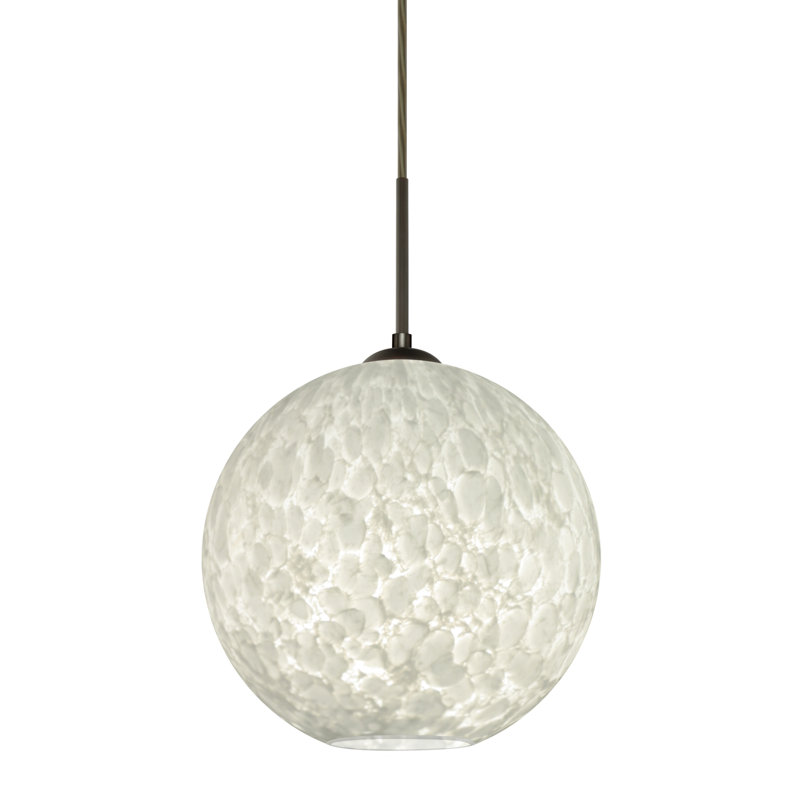 Luminaire suspendu sphérique 1 lumière Speth, Bronze, H 11,5 po x l 11,75 po x P 11,75 po, DEL