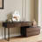 Carmavy  Makeup Vanity Table Expandable Desk with 4 Drawers