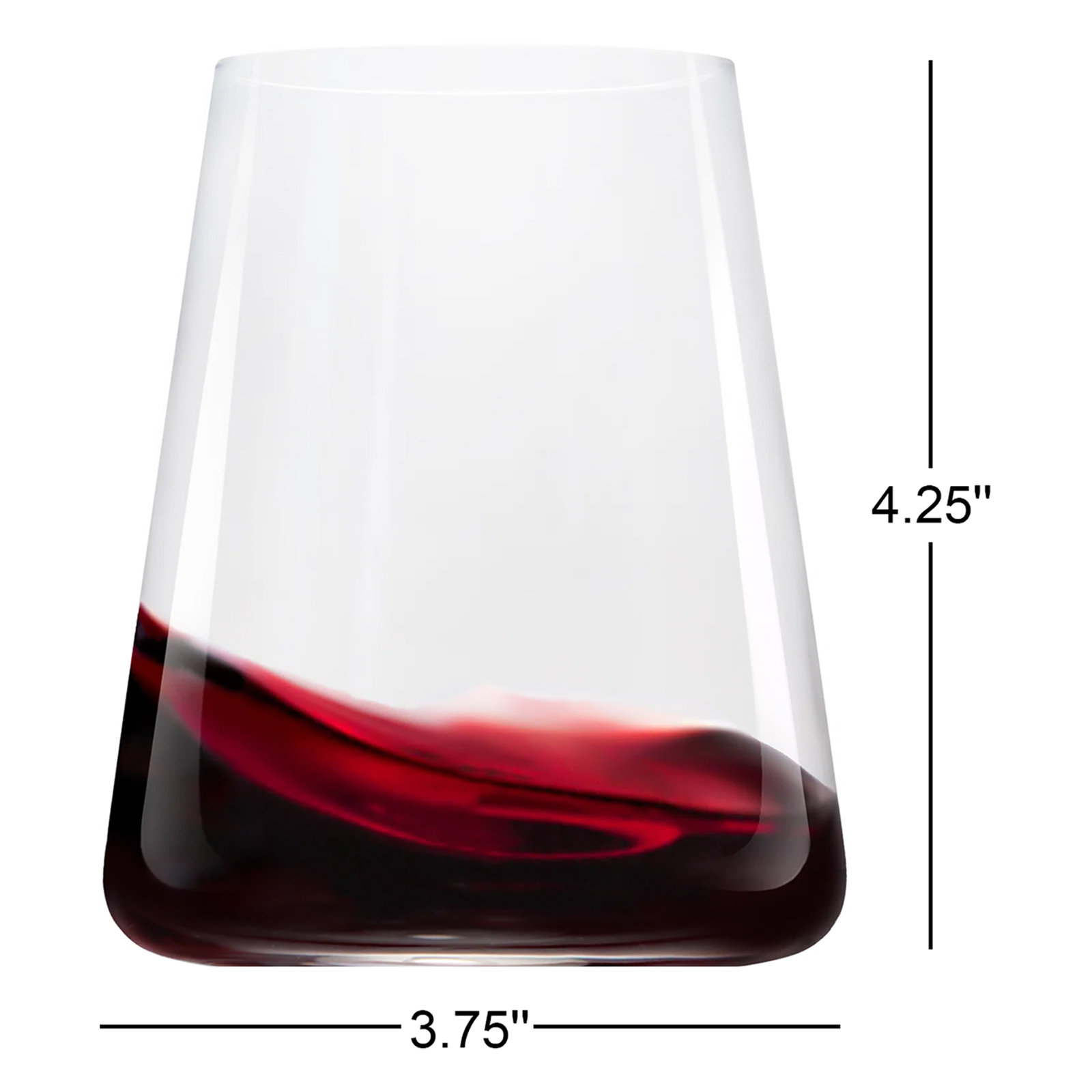 Crystal Stemless Wine Glass