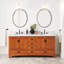 72" Maybeck Double Vanity - Tinted Oak With Undermount Sinks-904279289-904279288
