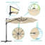 Parasol en porte-à-faux éclairé avec manivelle 132 po Agace inclus-1044619461