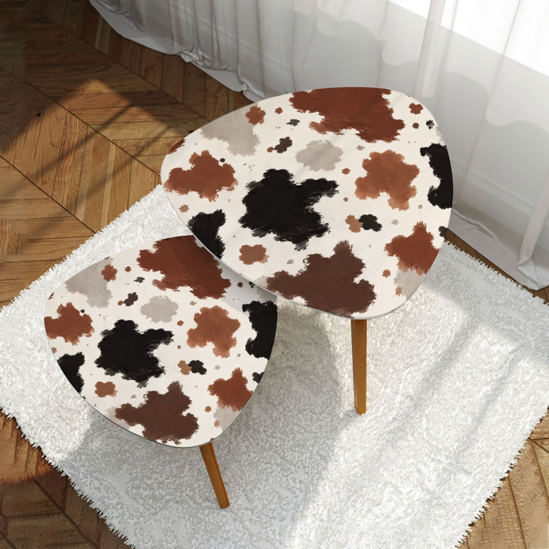 Ensemble de 2 tables basses gigognes Triangle