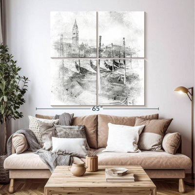 Nicci Canal Grande, aquarelle monochrome