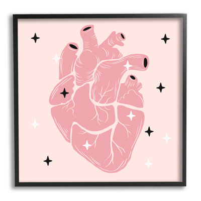 " Pink Goth Anatomical Heart " by Ziwei Li