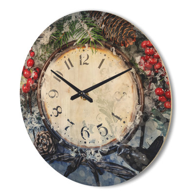 Christmas Atmosphere I - Christmas Wooden Wall Clock