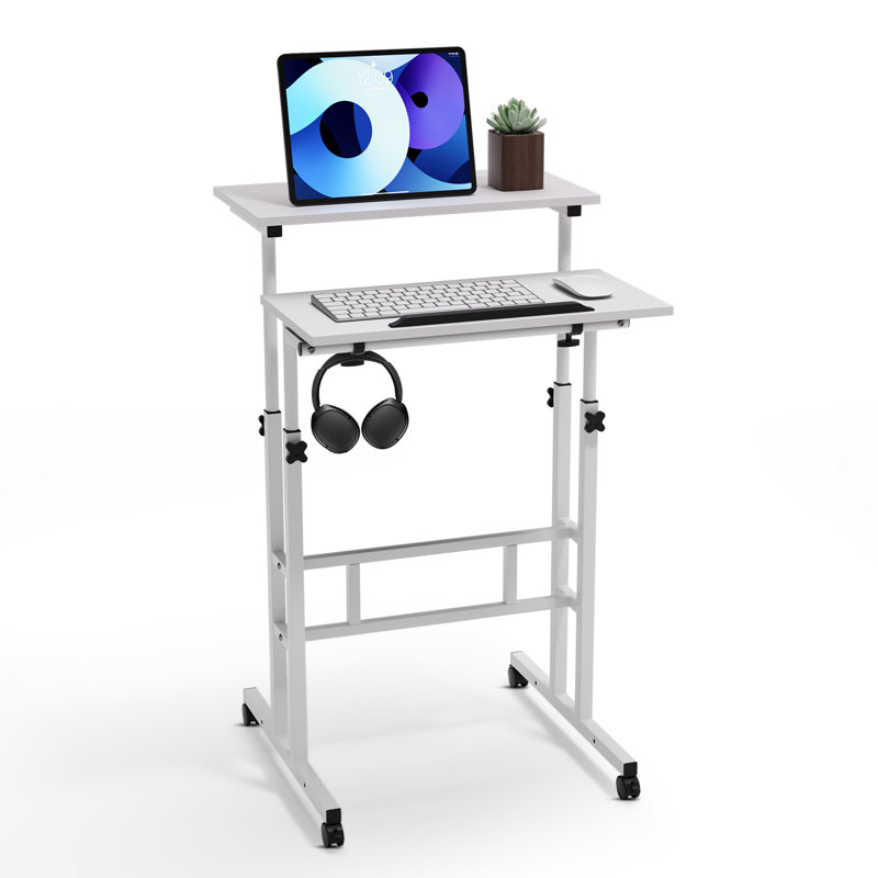 Bureau pour ordinateur portable Oziel, Blanc